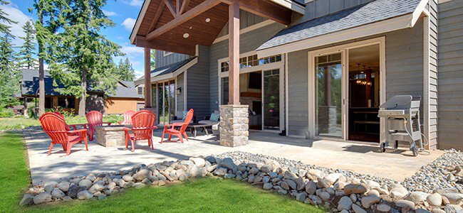 Homes with hardscaping around them can reduce fire risk
