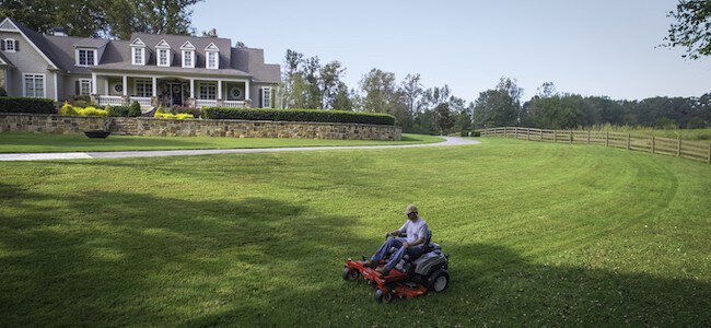 Exmark quest Professional-grade residential mower cutting a large lawn